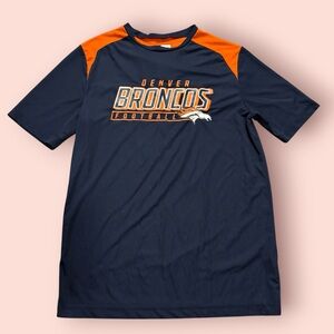 Denver Broncos NFL Football Navy Orange Athletic T-Shirt